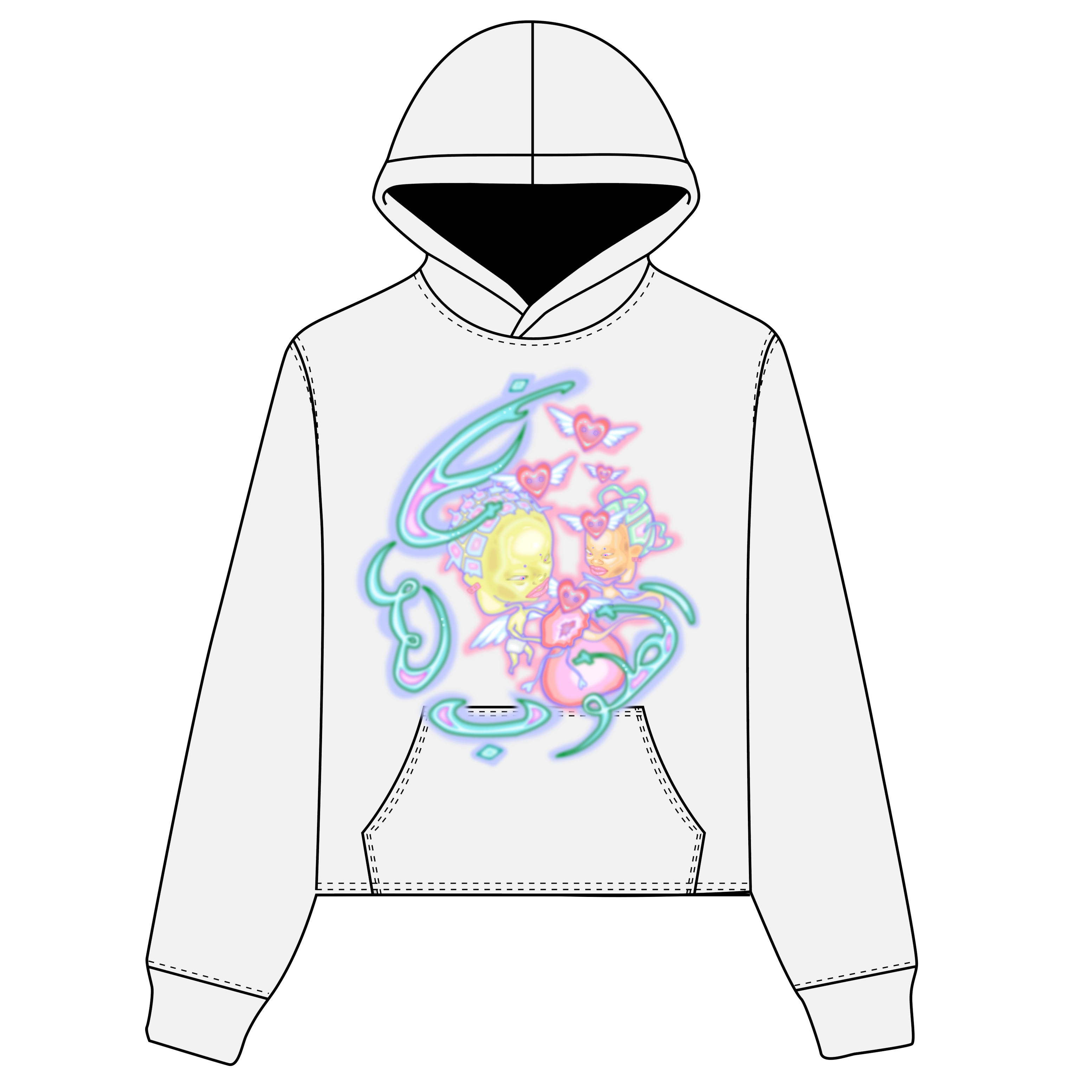 Pull à capuche "Brique est Amour"