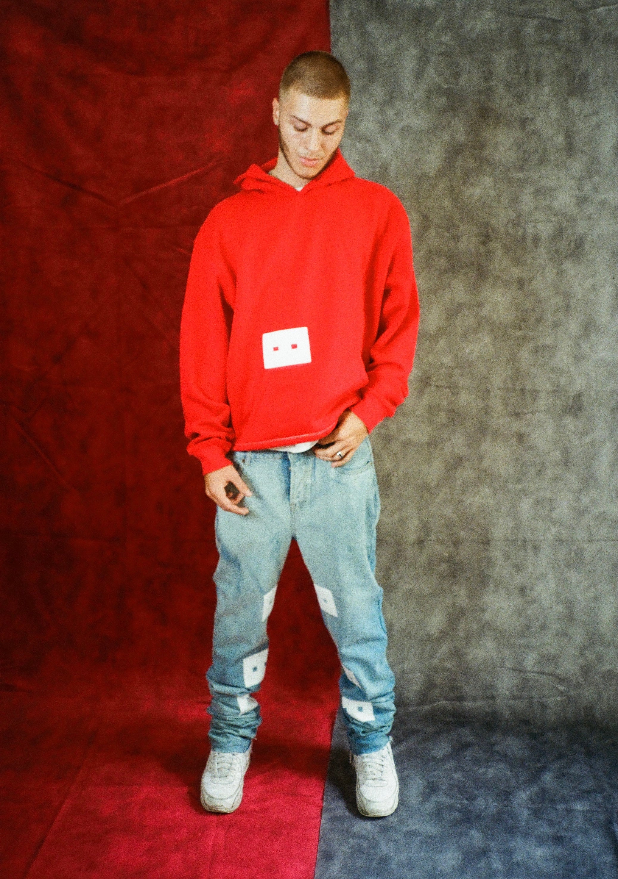 Jeans 13lassique stacked - BLEU/BLANC