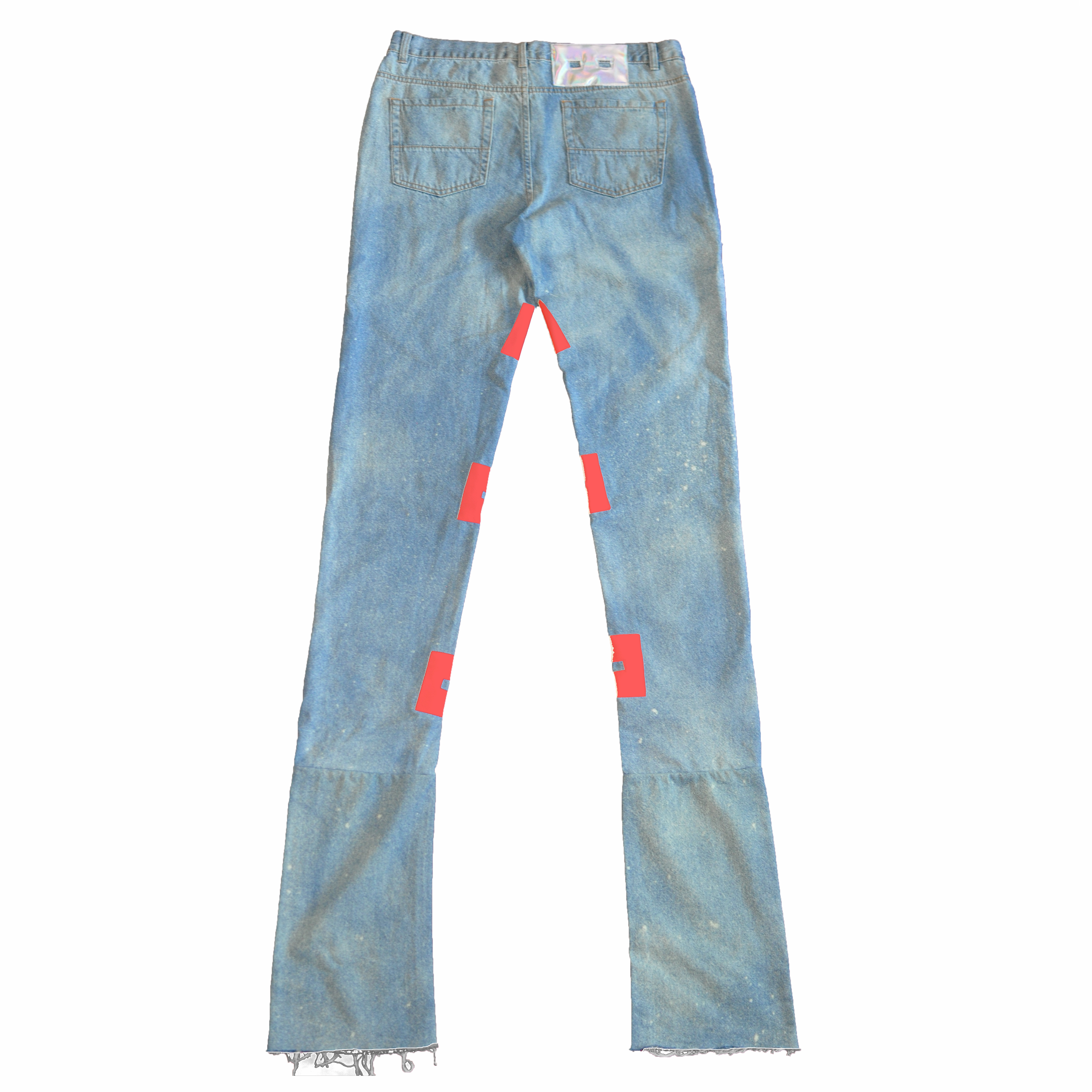 Jeans 13lassique stacked - BLEU/ROUGE